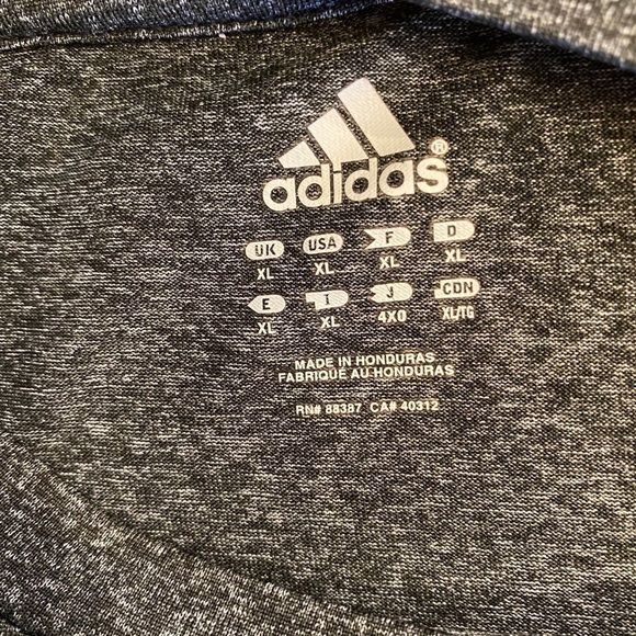 ADIDAS Active T Shirt, Creator Climalite, Heather Gray, Men’s Size XL, Logo - Picture 5 of 5